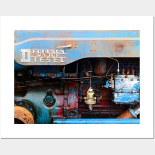 Fordson Major Tractor Motor, vintage USA farm equipment Posters and Art